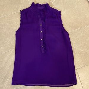 J. Crew silk purple sleeveless blouse